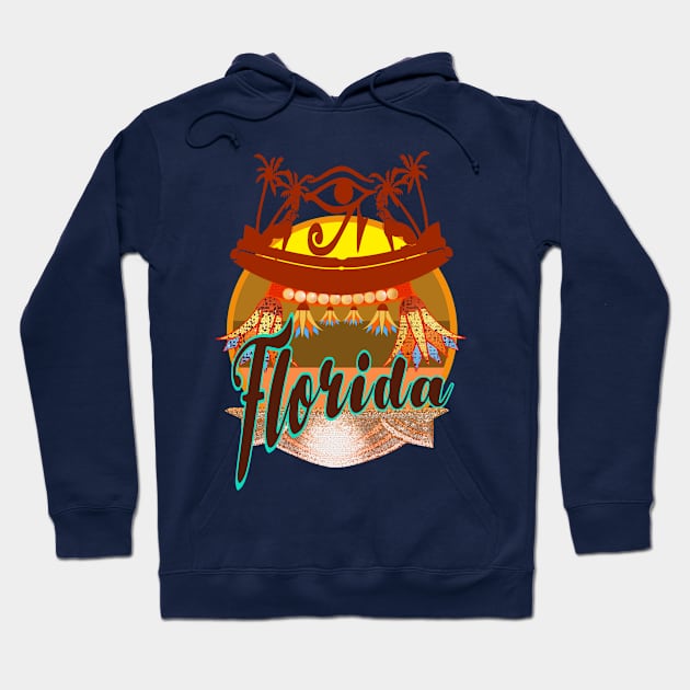 the bright sun with the eyes of Horus Hoodie by siano